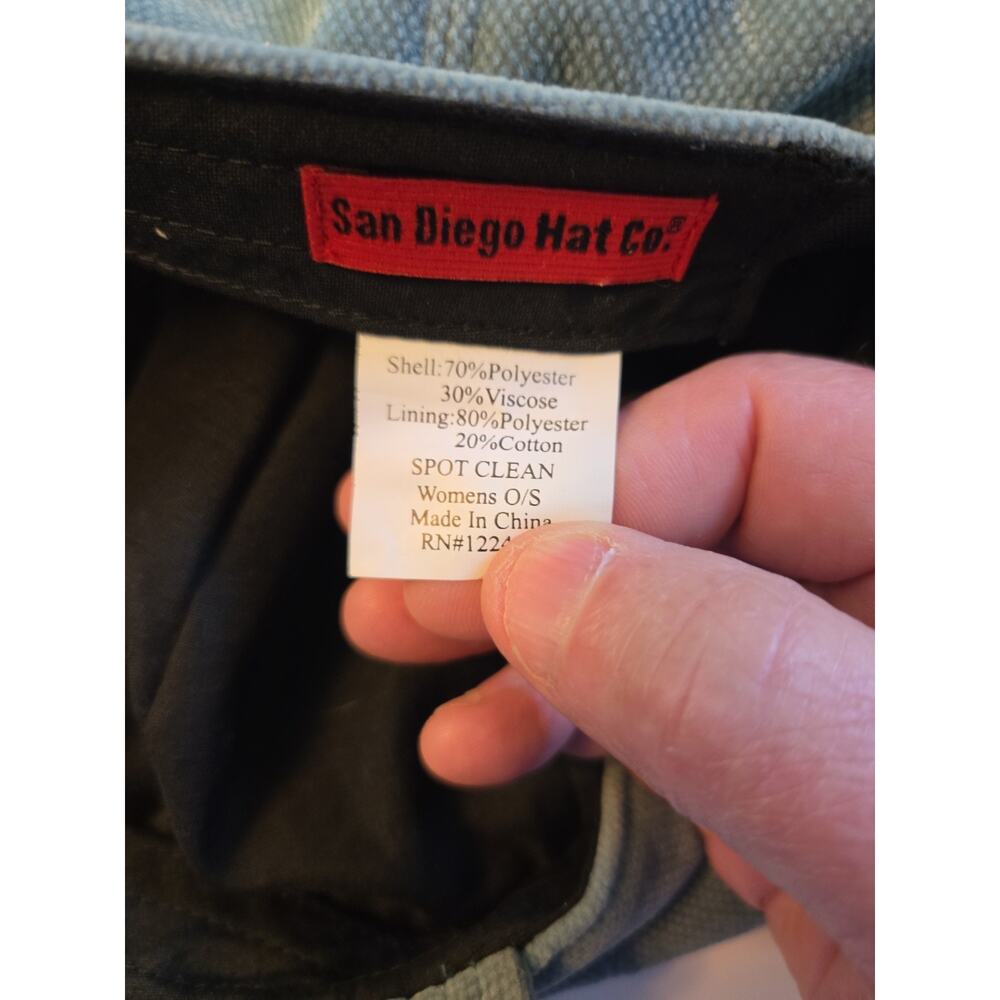 San Diego Hat Co. Steel Blue Corduroy Textured Newsboy Cap Women's One Size - Picture 7 of 9